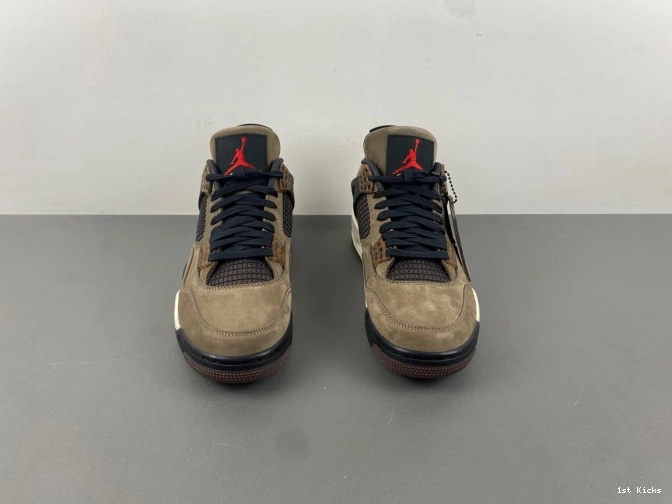 1st Kicks Jordan AJ4-882335 Travis Retro 4 Air Brown TS x Scott 0824
